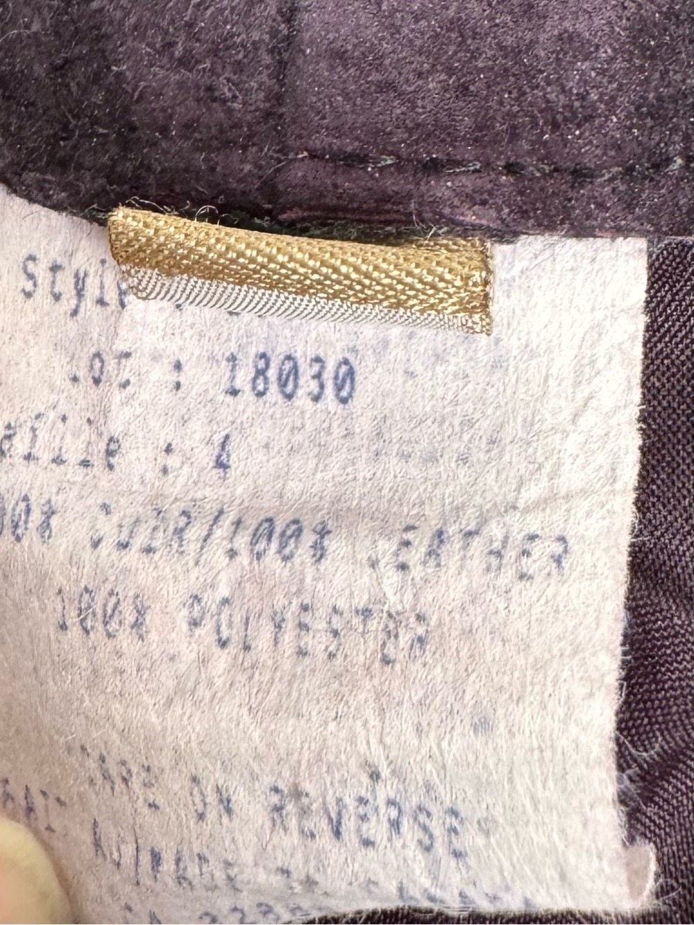 Vintage 90s Skott’s Suede Bootcut Pants Deep Plum Color– Size 4 ( 32” Waist) - Picture 7 of 9